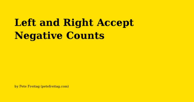 Left and Right Accept Negative Counts