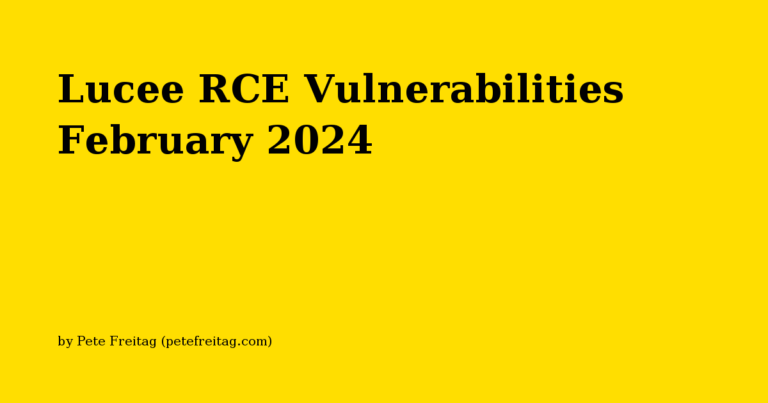 Lucee RCE Vulnerabilities February 2024