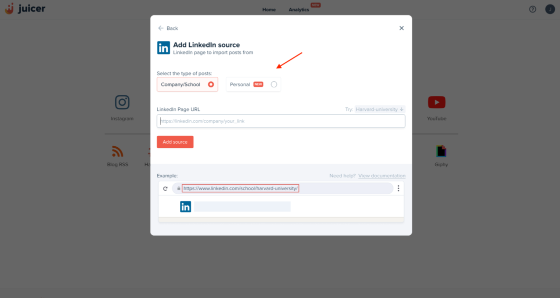 Add LinkedIn Feed to Wix Step 4