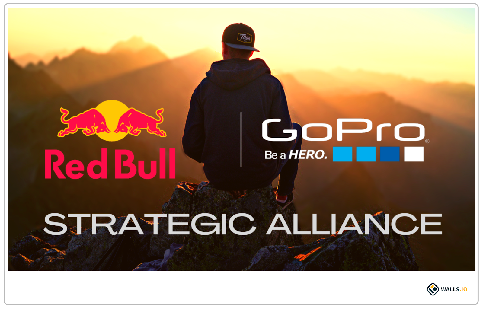 Red Bull and GoPro partnership visual of extreme sports branding, highlighting a brand activation.